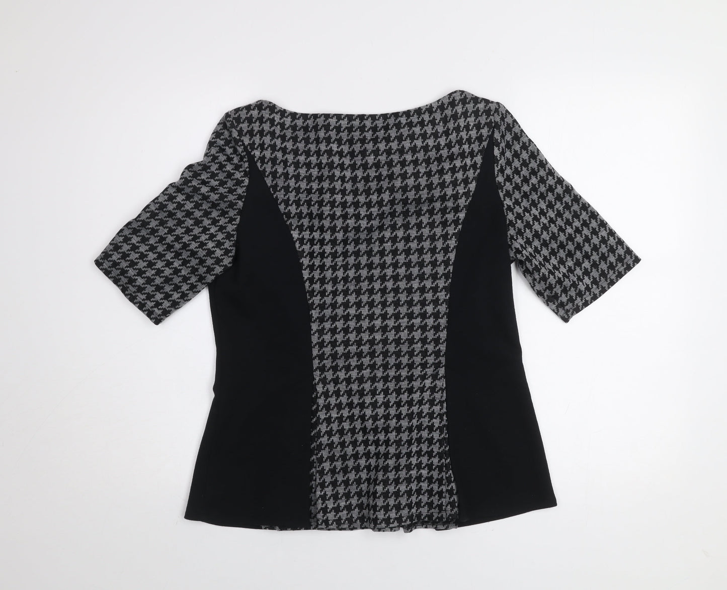 Marks and Spencer Per Una Women's Grey Houndstooth Blouse Size 14