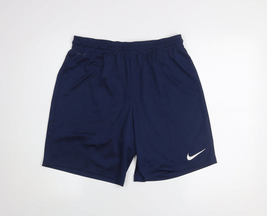 Nike Men's Blue Dri-FIT Athletic Shorts Size L Breathable Quick Dry