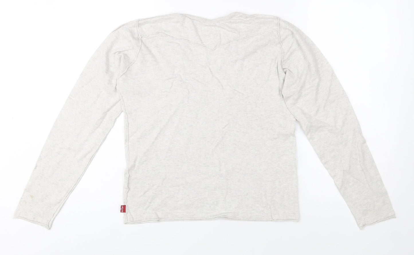 Levi’s Boys Grey Long Sleeve Graphic Cotton V-Neck T-Shirt 14 Years