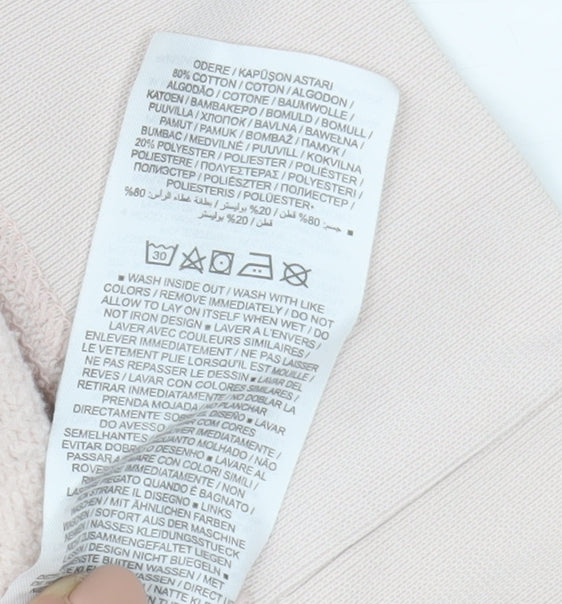 Nike Women Beige Pullover Hoodie 1X Cotton Blend Logo