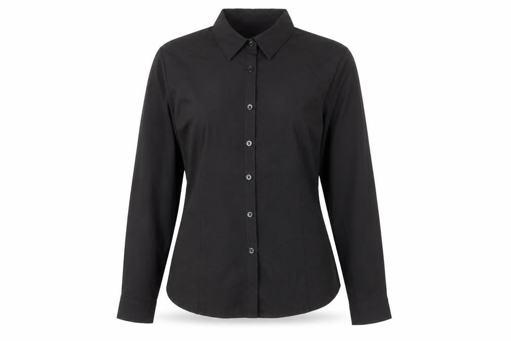Primark Women's Black Long Sleeve Button-Up Work Blouse Size 12
