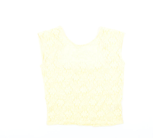Savida Women's Yellow Lace Camisole Blouse Size 10