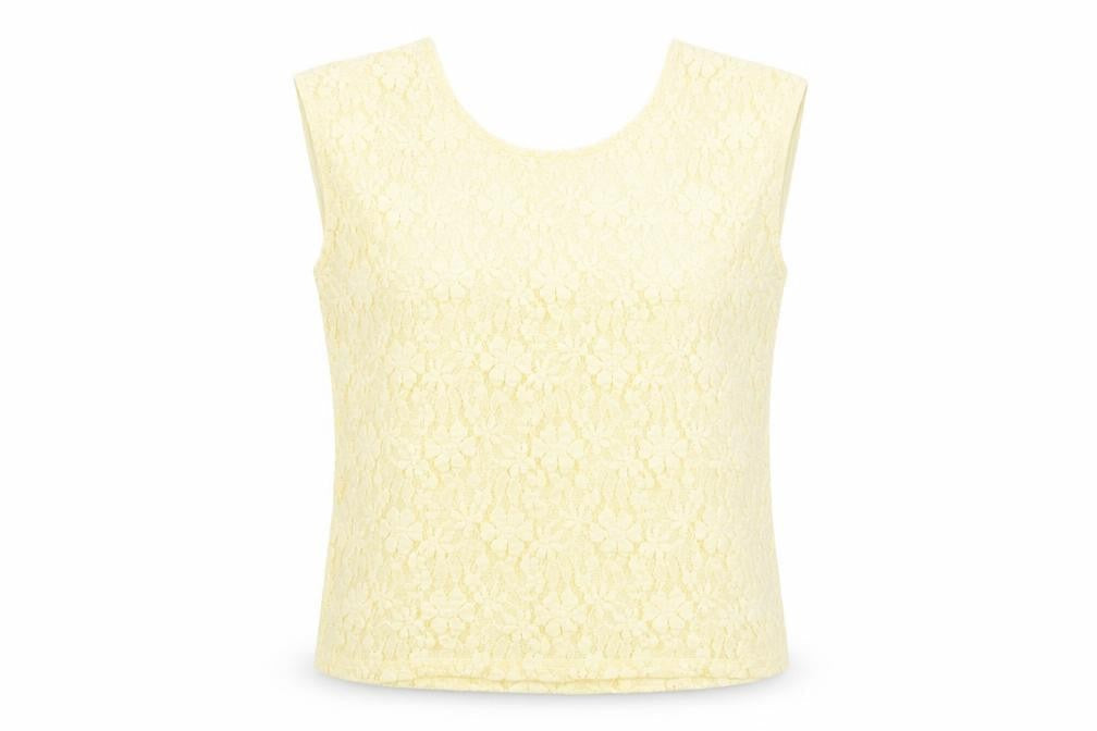 Savida Women's Yellow Lace Camisole Blouse Size 10