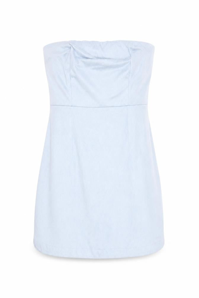 PrettyLittleThing Women’s Blue Strapless Bodycon Mini Dress Size 10
