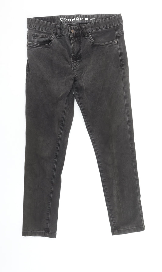 Connor Unisex Black Skinny Jeans Size 32 Slim Fit Denim