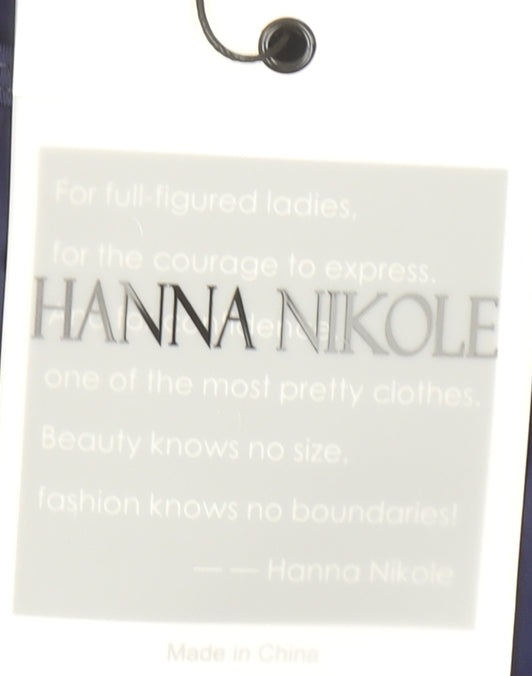 Hanna Nikole Women's Blue Plus Size 22 Sleeveless Tank Top