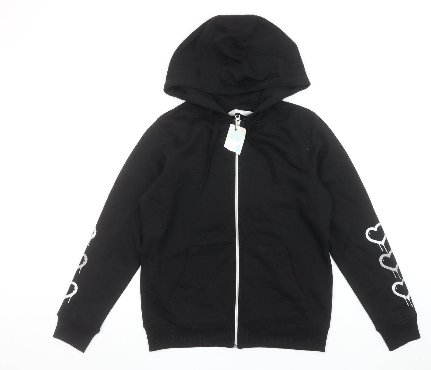 Primark Cares Women’s Black Full Zip Hoodie Size Small