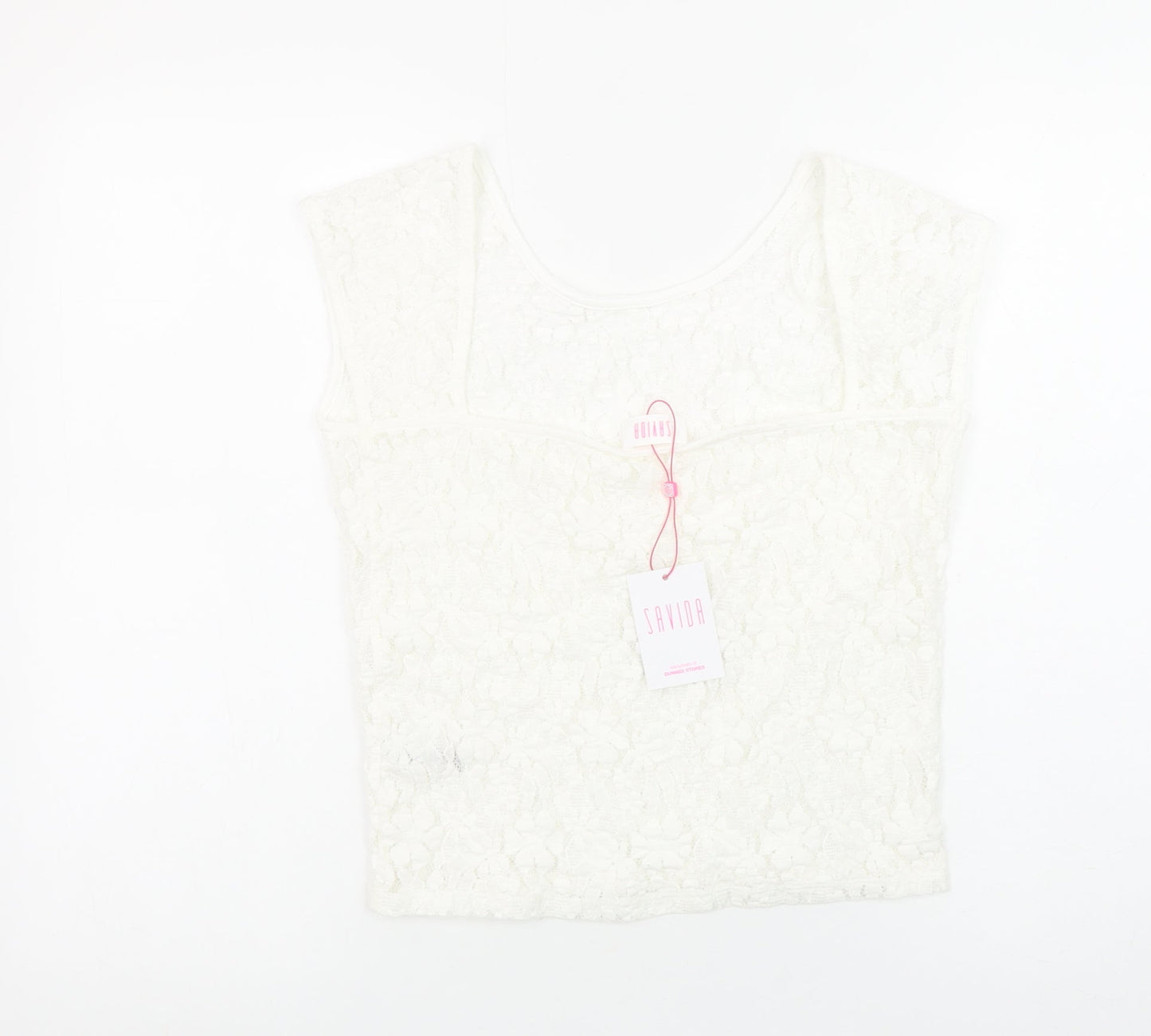 Savida Women's Ivory Lace Camisole Blouse Size 10