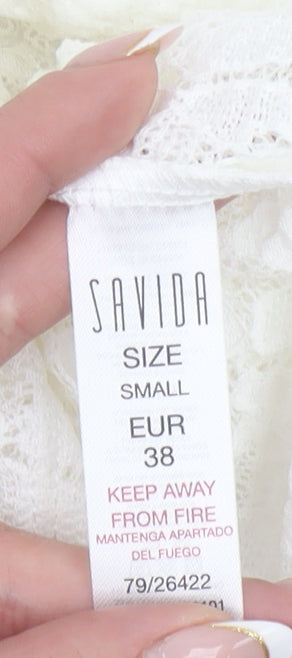 Savida Women's Ivory Lace Camisole Blouse Size 10