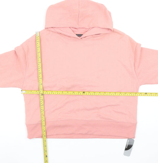 Dunnes Women Pink Pullover Hoodie Medium Cotton Blend Casual