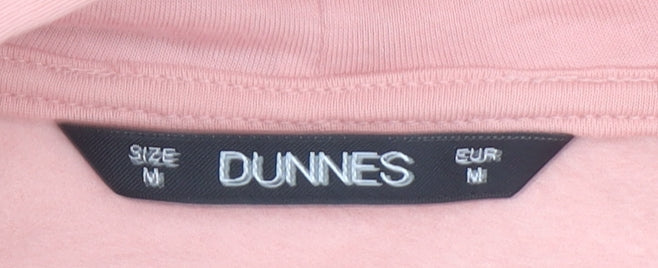 Dunnes Women Pink Pullover Hoodie Medium Cotton Blend Casual