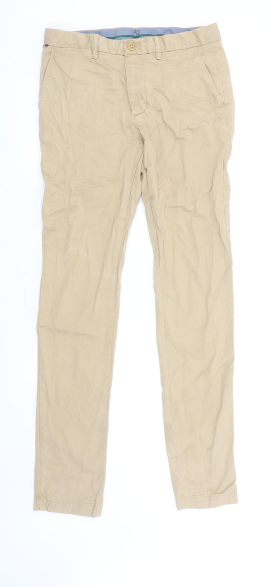Tommy Hilfiger Men's Beige Slim Fit Chino Trousers 30x34
