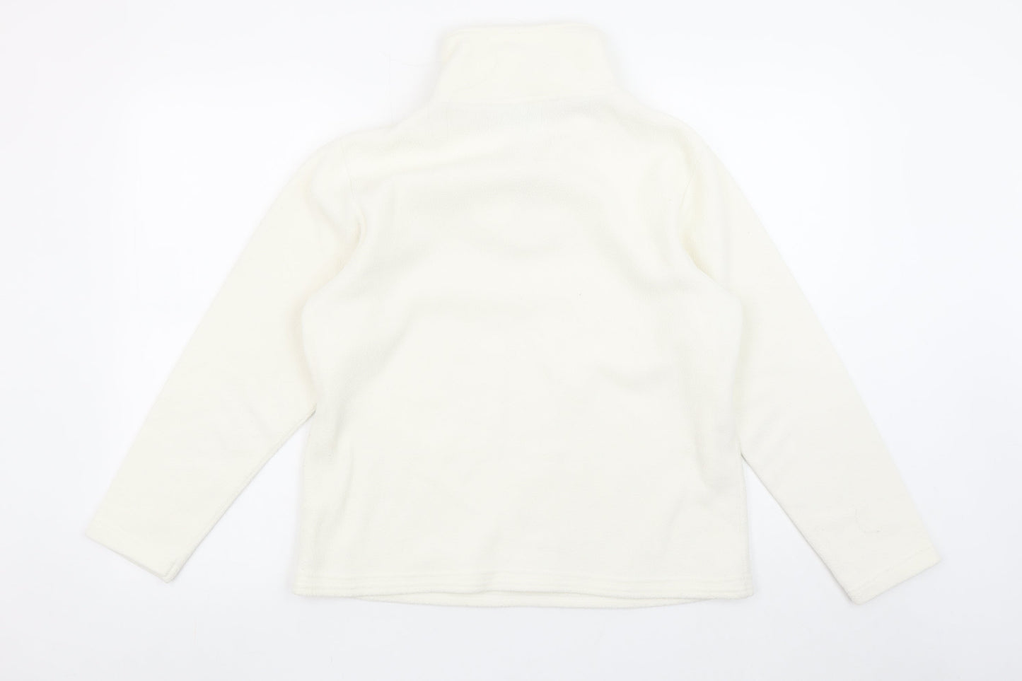 Active Women's Ivory Fleece 1/2 Zip Pullover Sweatshirt Size 10/12