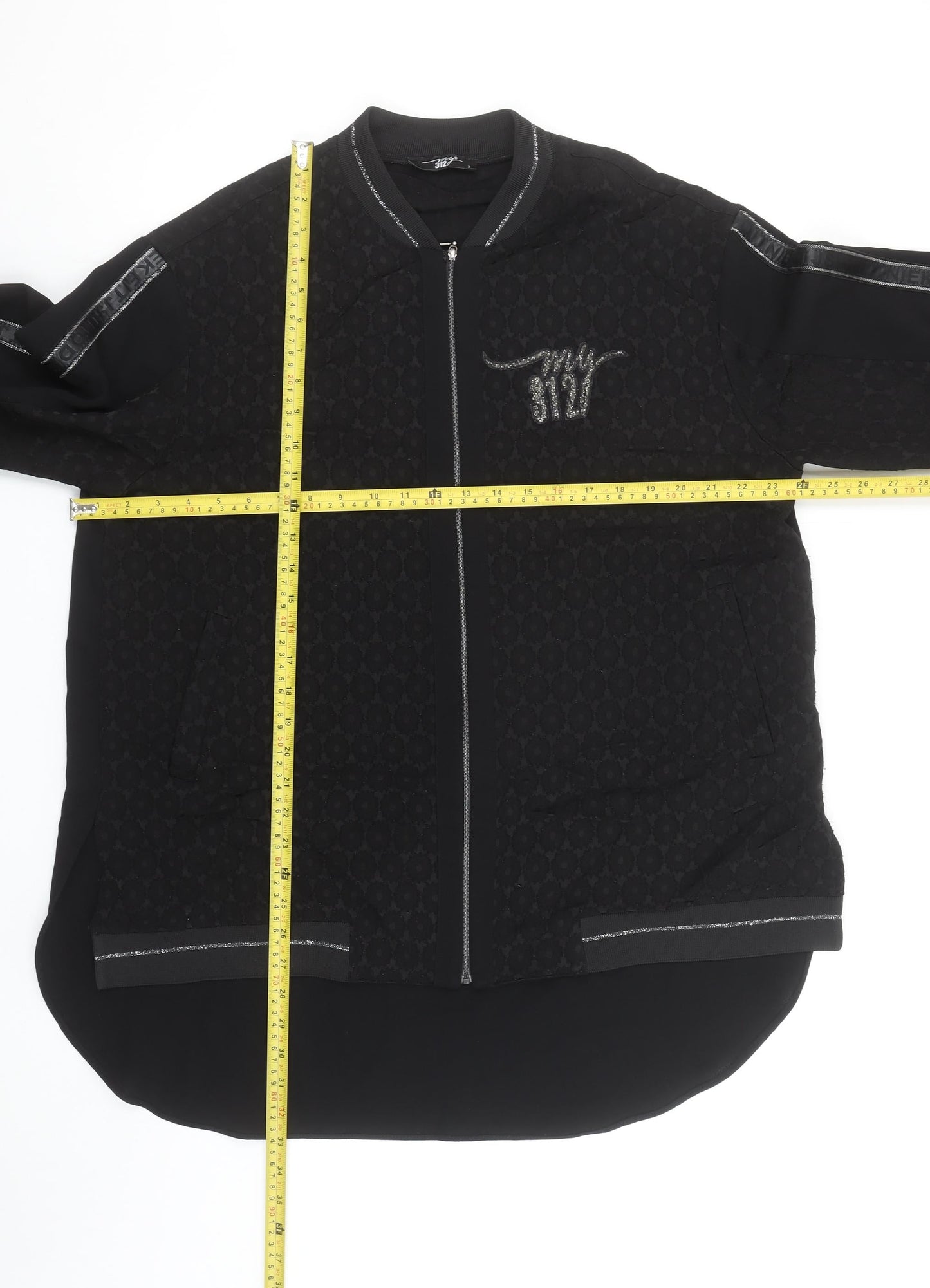 My 312 Womens Black Long Sleeve Zip Front Relaxed Fit Top Size 2