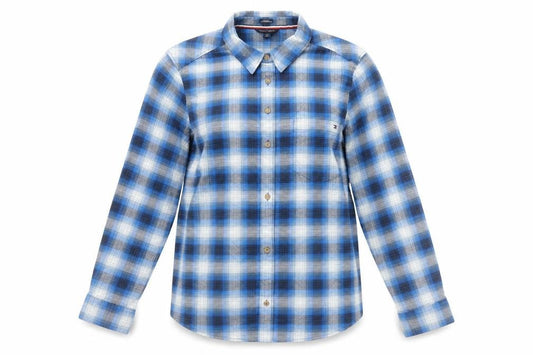 Womens UK Size L Tommy Hilfiger Blue Cotton Blend Button-Up