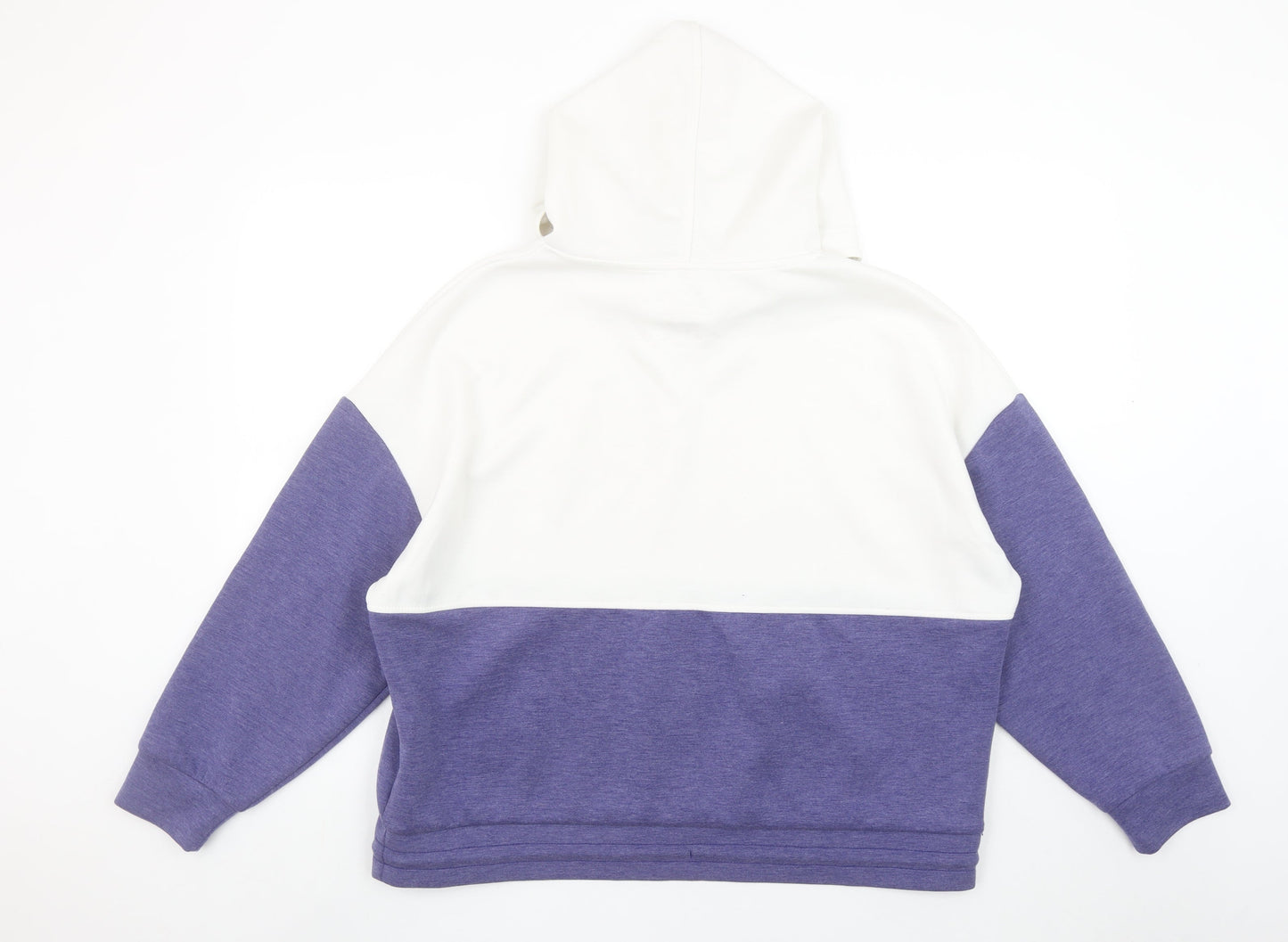 Dunnes Stores Women’s White & Purple Colourblock Hoodie Size L