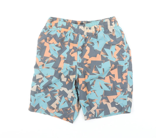Nike Boys Multicoloured Geometric Board Shorts Swimwear M