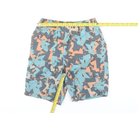 Nike Boys Multicoloured Geometric Board Shorts Swimwear M