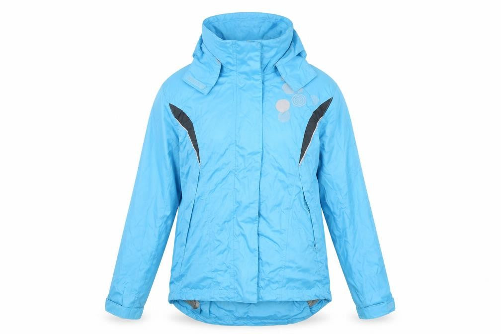 Crivit Women Blue Waterproof Hooded Rain Jacket Size 10/12