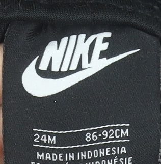 Nike Boys Black Jogger Trousers 2 Years Polyester Sportswear