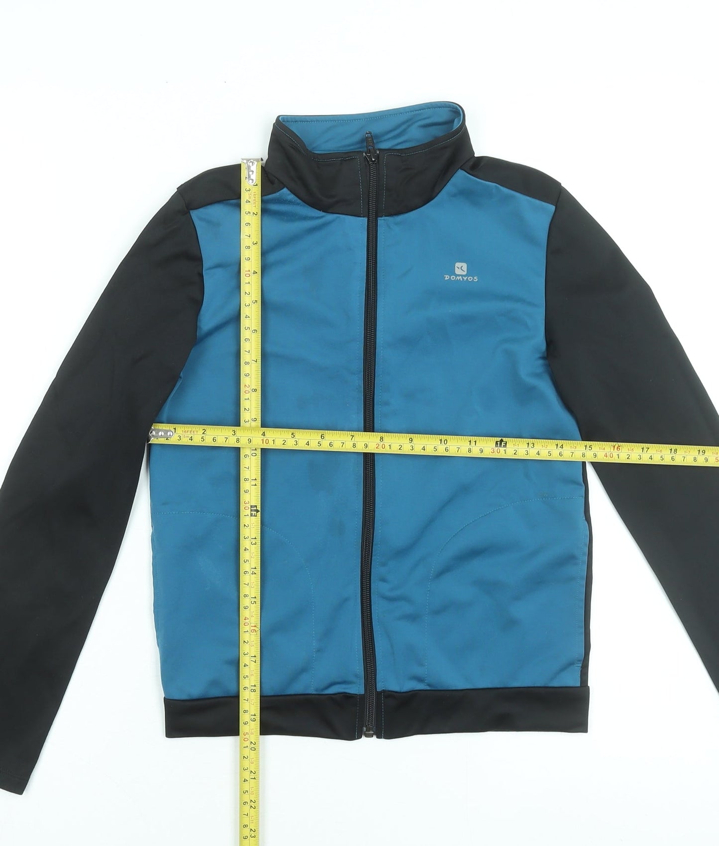 Domyos Boys Blue Track Jacket 12 Years Full Zip Lightweight Activewear