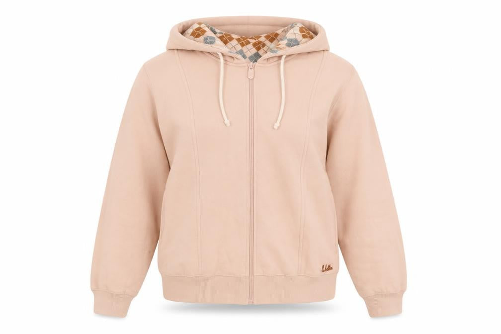 Madame Women Pink Full Zip Hoodie Medium Super Premium Fleece
