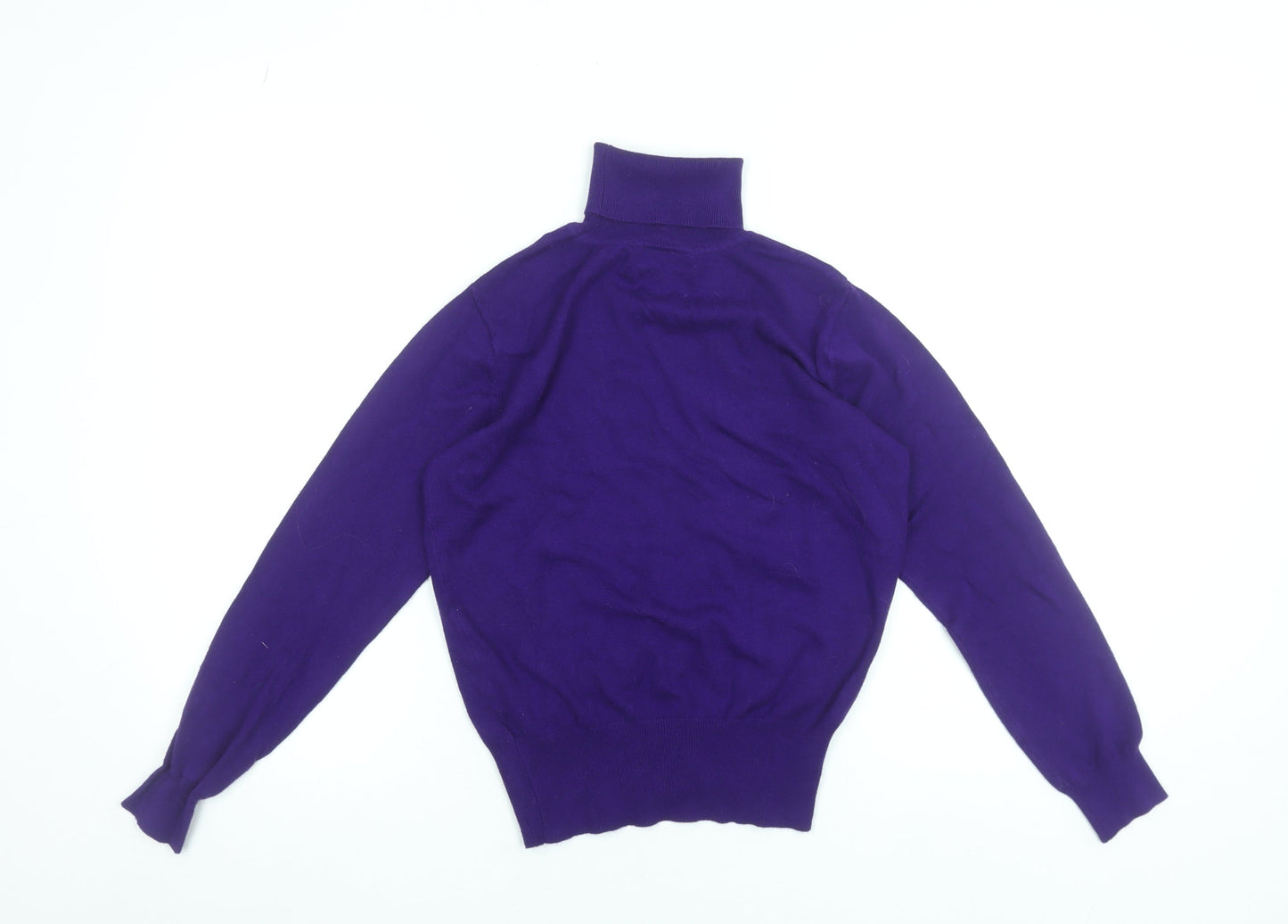 Wallis Women’s Purple Roll Neck Button Detail Jumper Size 12