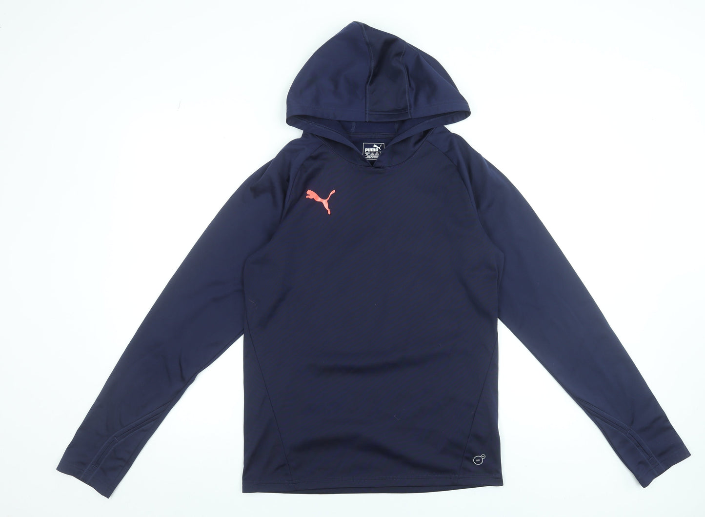 Mens UK S Athletic PUMA Blue Pullover Hoodie