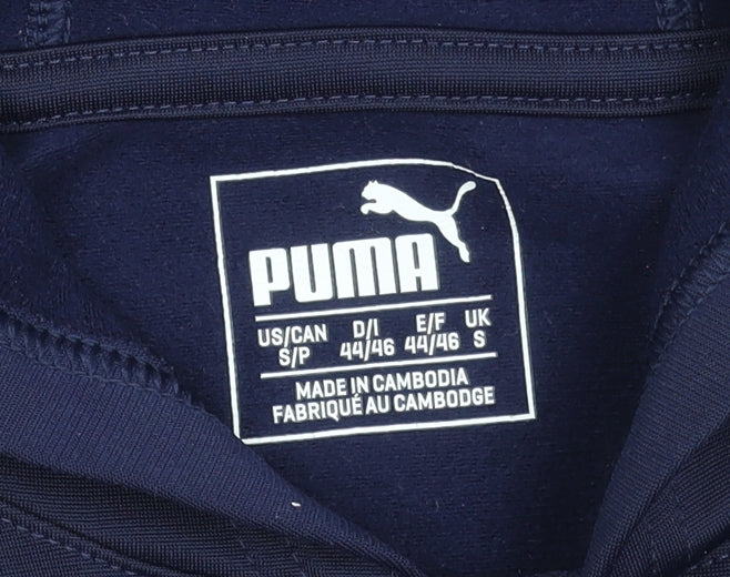 Mens UK S Athletic PUMA Blue Pullover Hoodie