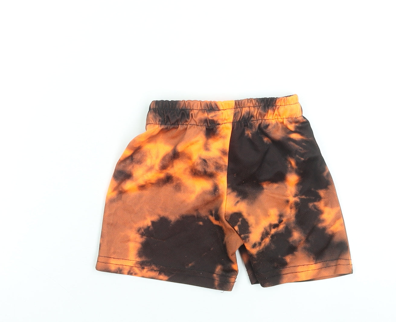 Nike Boys Orange Black Tie-Dye Athletic Shorts Size 4 Years