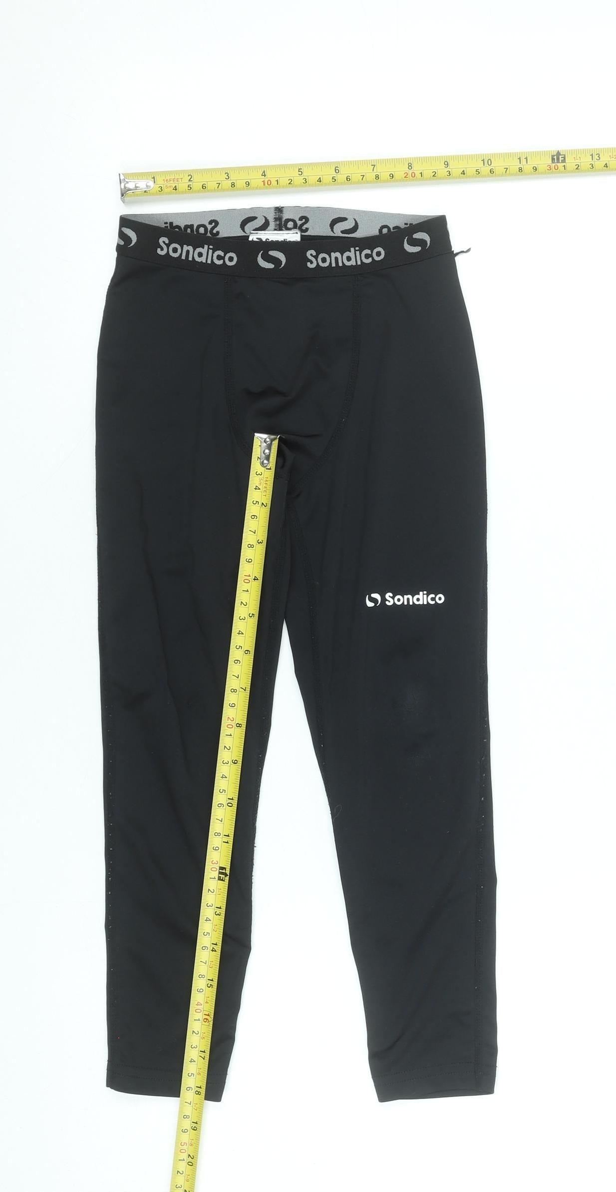 Sondico Girls Black Compression Leggings Size 5-6 Years Activewear