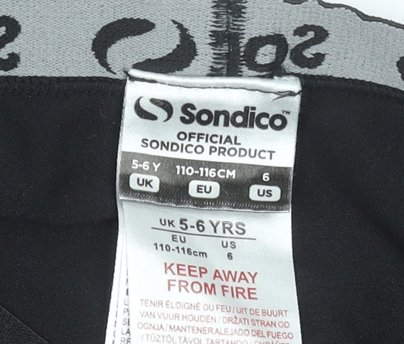 Sondico Girls Black Compression Leggings Size 5-6 Years Activewear