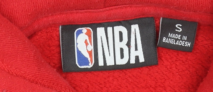 Mens UK S Regular NBA Red Pullover Hoodie