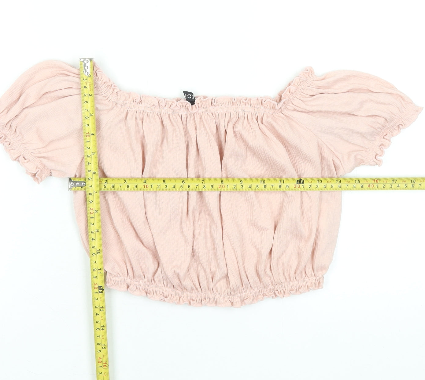 H&M Divided Women’s Pink Off Shoulder Cropped Blouse Size 12