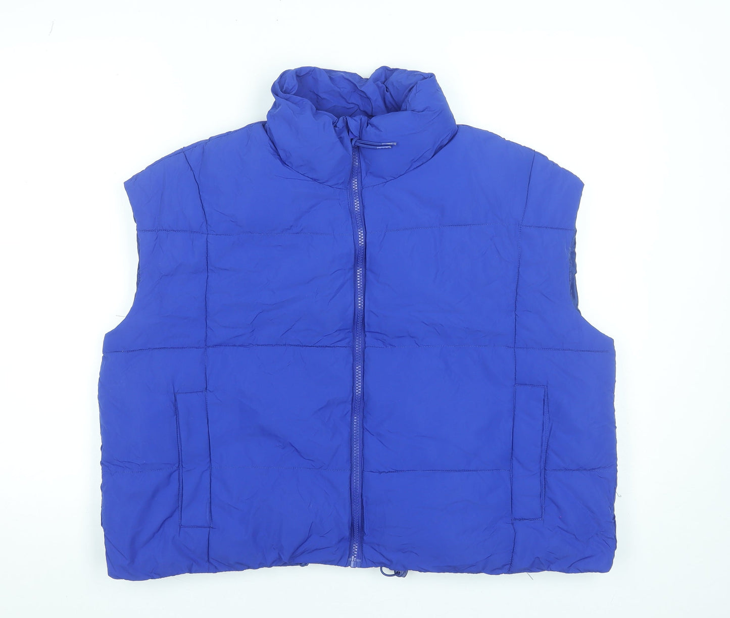Dunnes Stores Women Blue Puffer Waistcoat Size 16 Polyester Zip