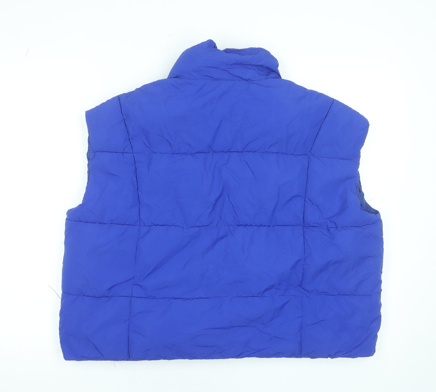 Dunnes Stores Women Blue Puffer Waistcoat Size 16 Polyester Zip