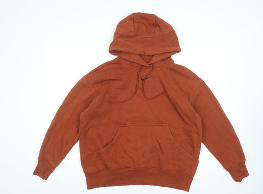 Nike Men’s Brown Pullover Hoodie Small Fleece Regular Fit