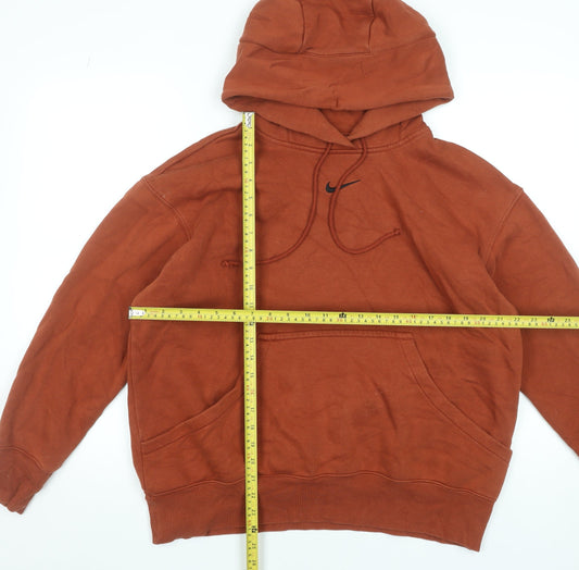 Nike Men’s Brown Pullover Hoodie Small Fleece Regular Fit