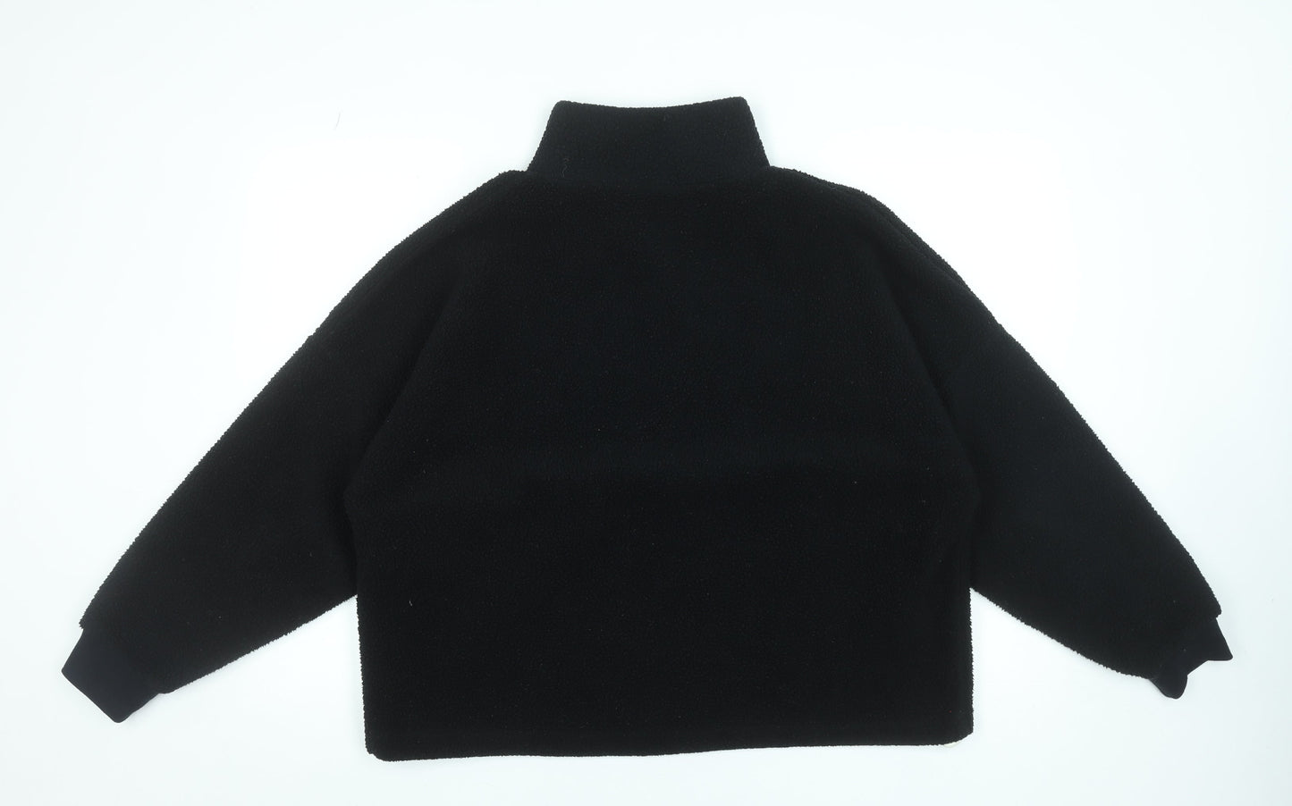 Dunnes Stores Women Black Large Fleece 1/2 Zip Pullover Sweatshirt