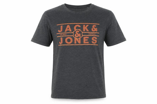Mens UK Size M JACK & JONES Grey  Cotton Blend T-Shirt