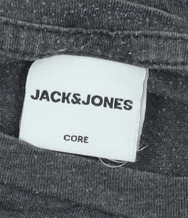 Mens UK Size M JACK & JONES Grey  Cotton Blend T-Shirt