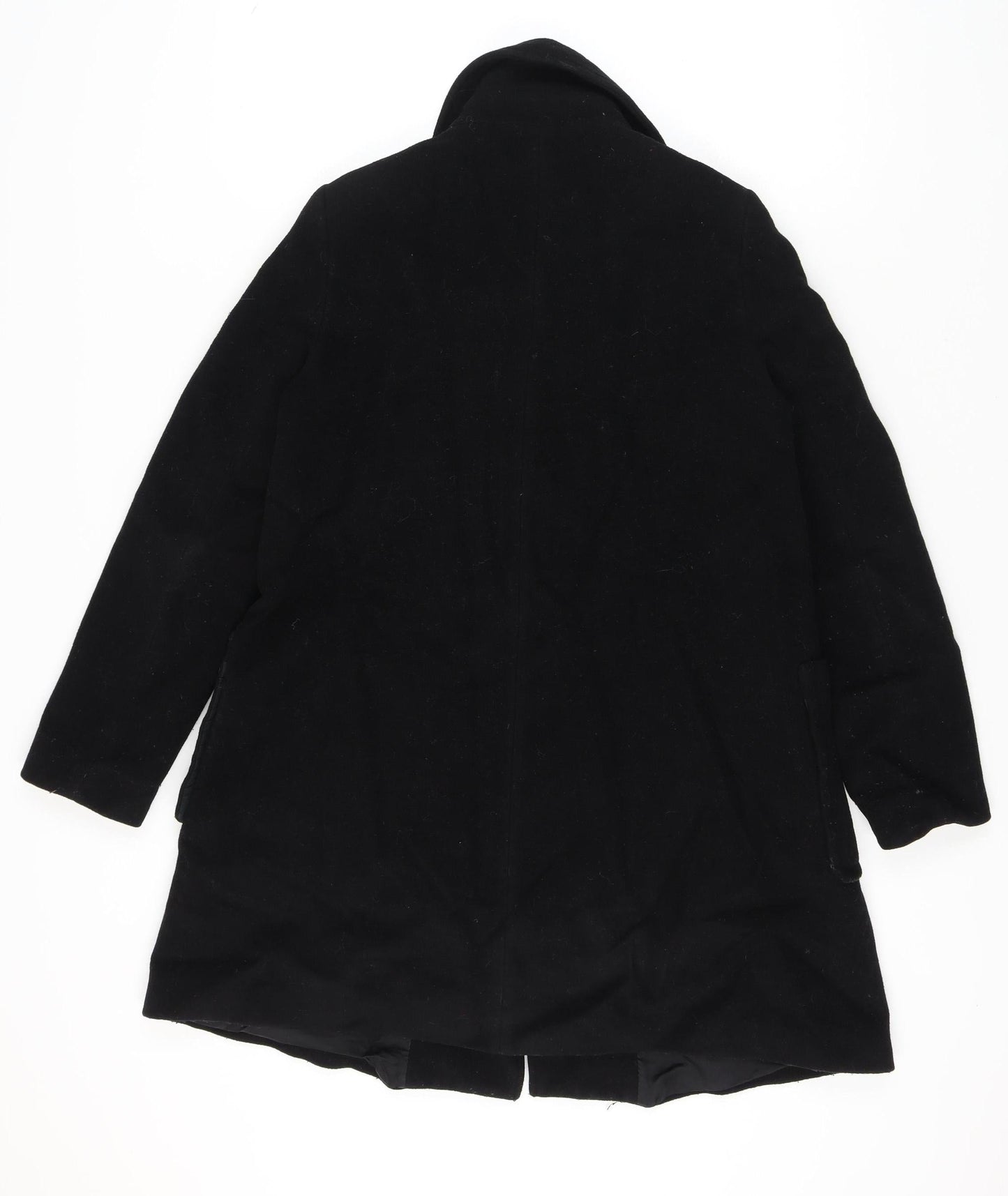 Love Moschino Womens Black Wool Cashmere Mid-Length Coat