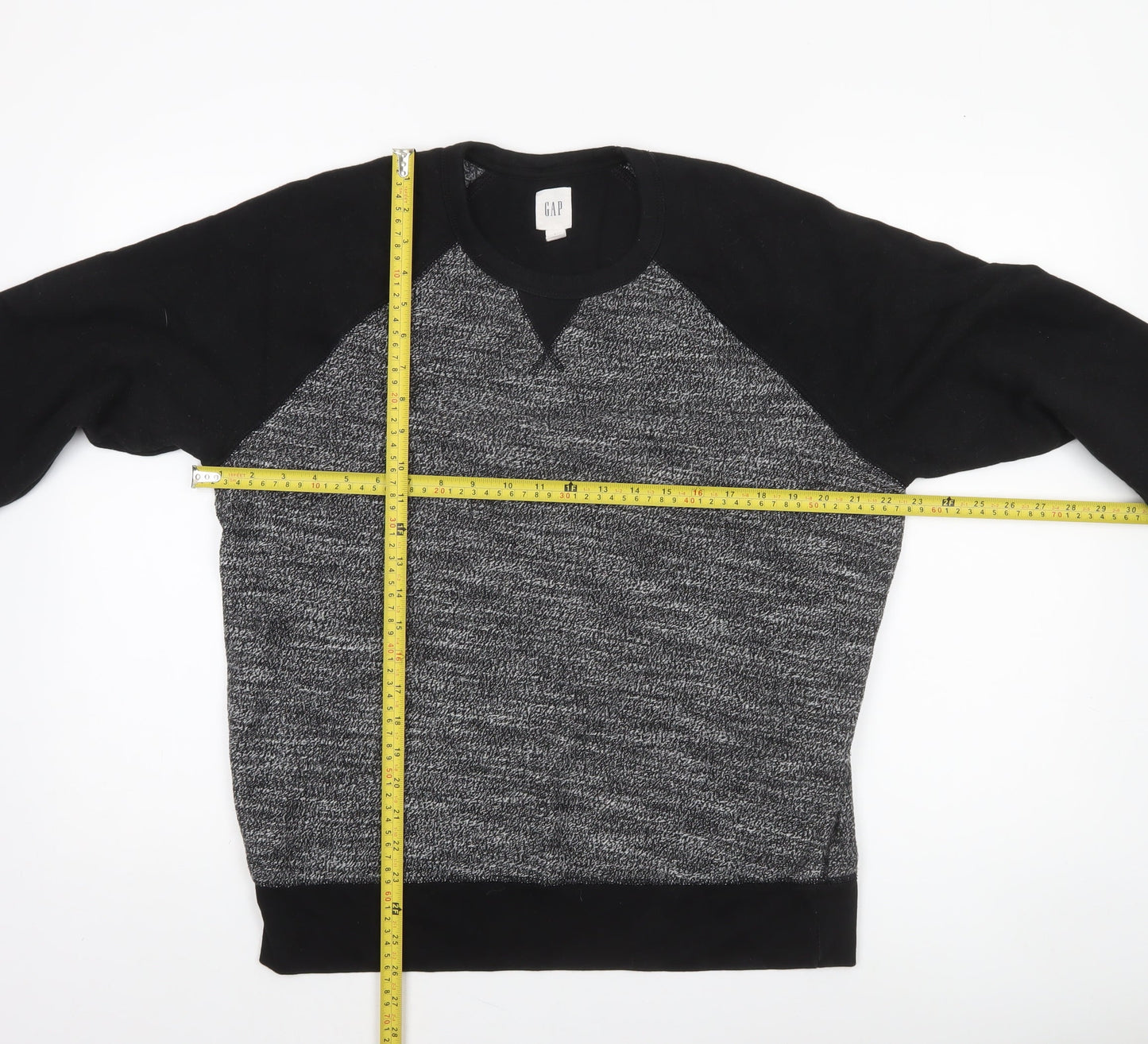 GAP Men’s Black Long Sleeve Crew Neck Pullover Sweatshirt Size L