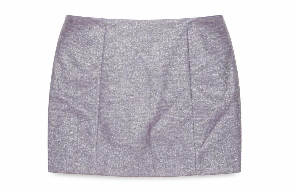SLA The Label Women’s Purple Glitter Short Pencil Skirt Size S