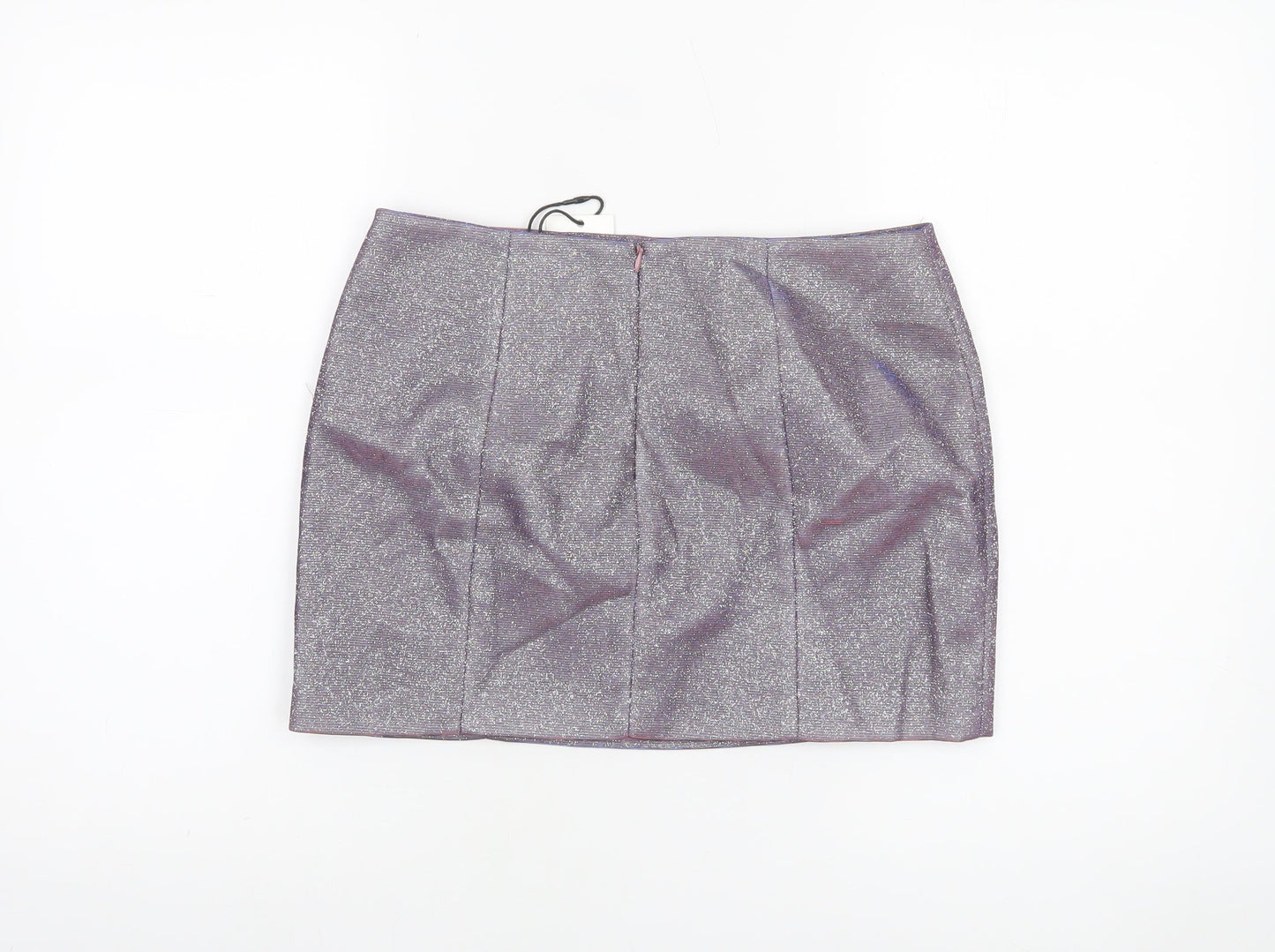 SLA The Label Women’s Purple Glitter Short Pencil Skirt Size S