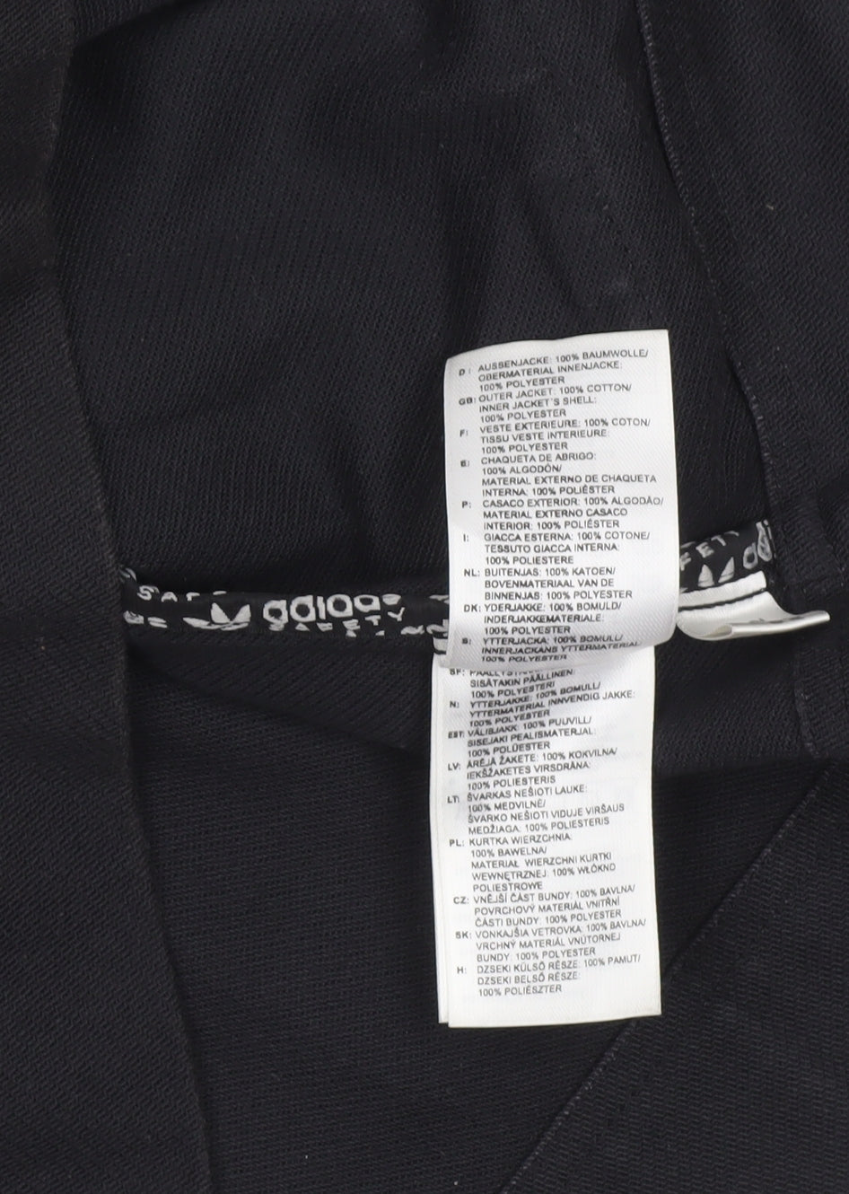 Adidas Men’s Black Military Jacket Size S Cotton Canvas Zip Button