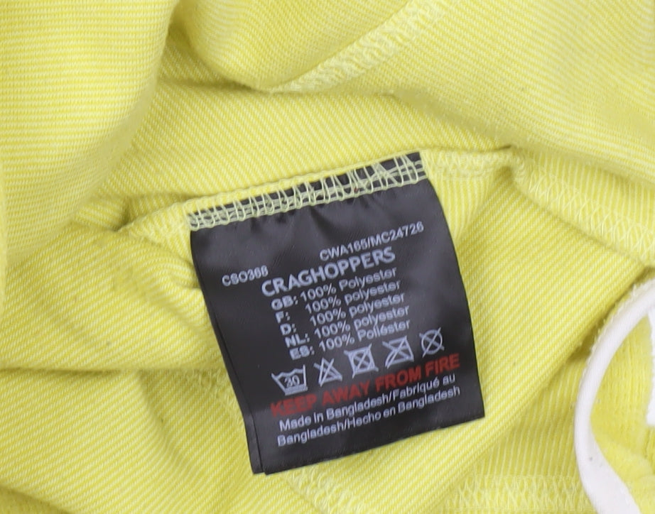 Womens UK 10 Regular Craghoppers Yellow Pullover Hoodie