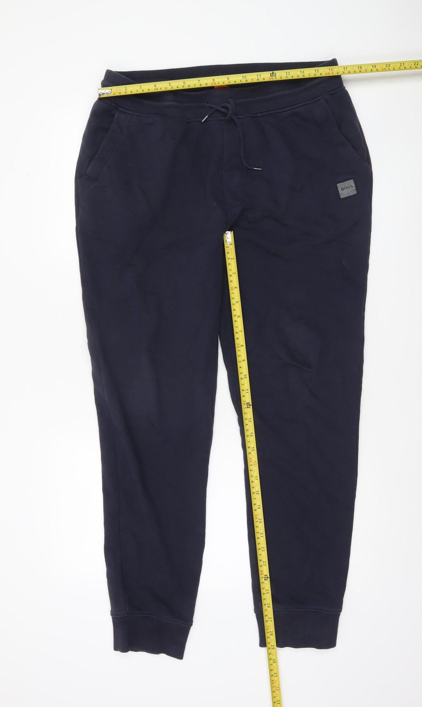 Hugo Boss Men’s Navy Blue Jogger Sweatpants Size L Cotton Blend