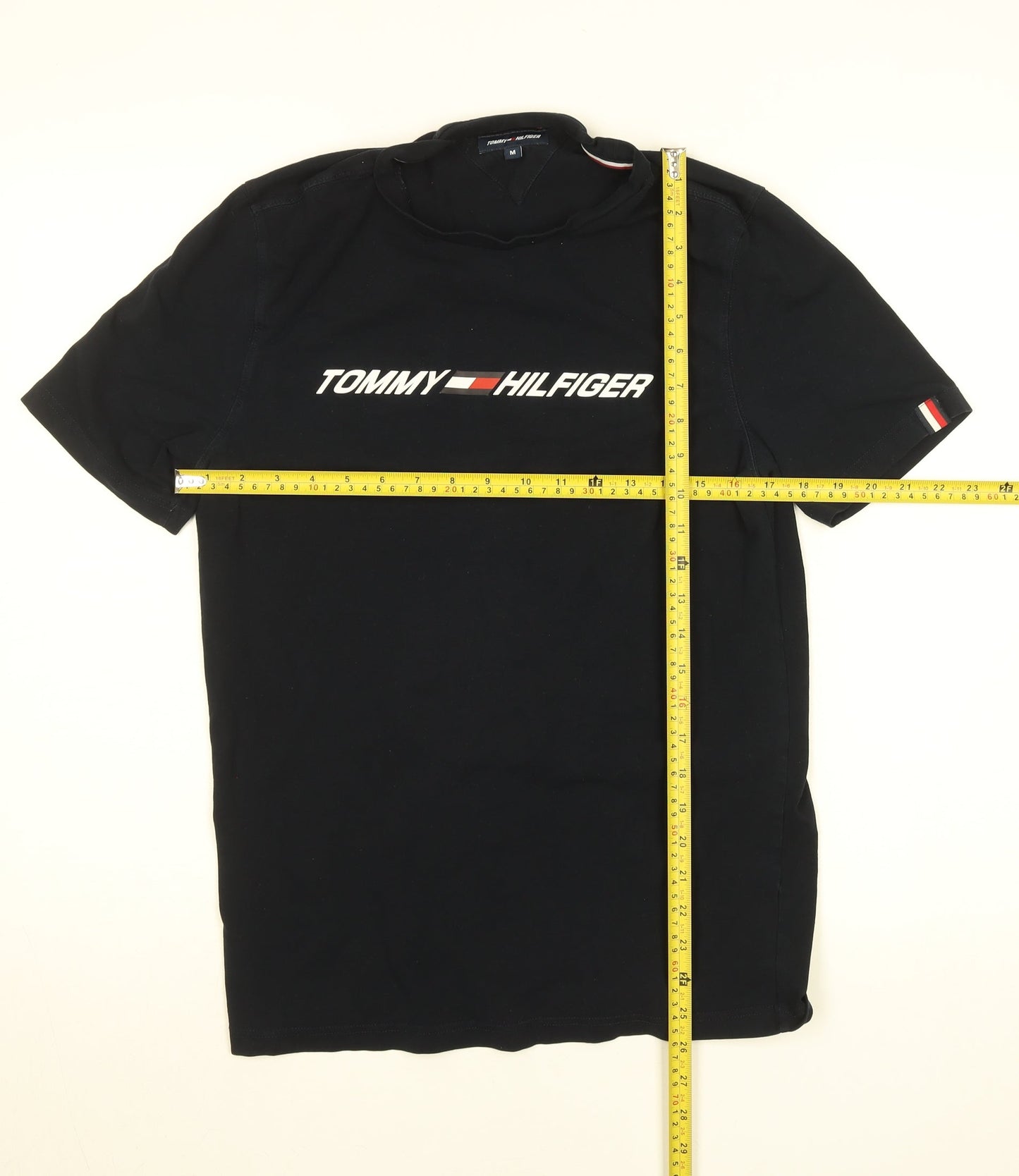 Tommy Hilfiger Men's Black Crew Neck Short Sleeve T-Shirt M