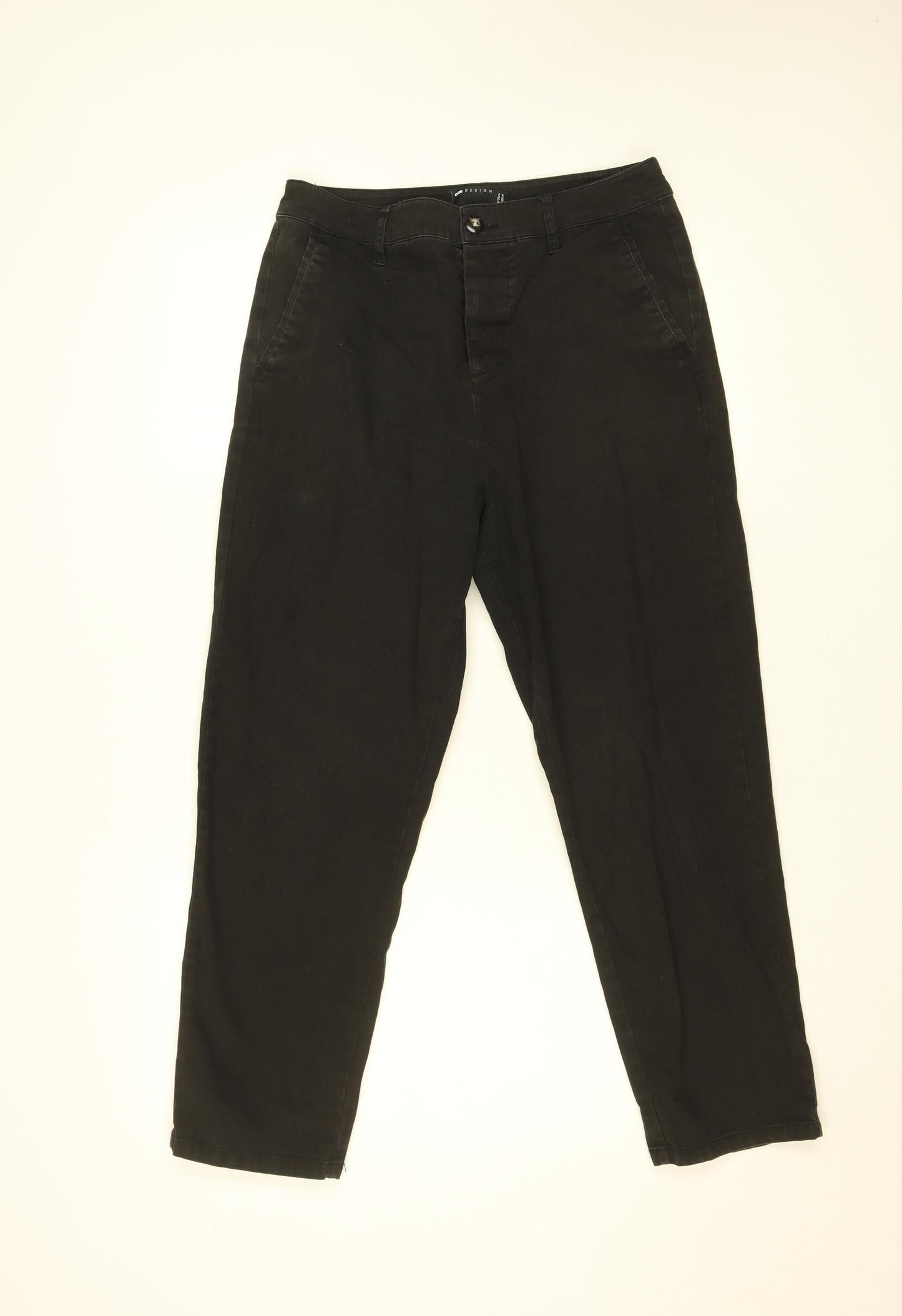 ASOS Design Men's Black Chino Trousers W29 L30 Slim Fit